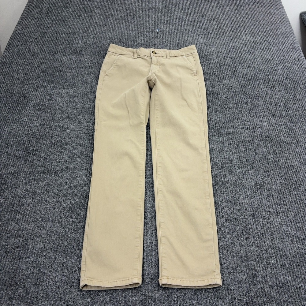 American Eagle Chino Pants Womens 4 Short Khaki Cotton Viscose Stretch Casual